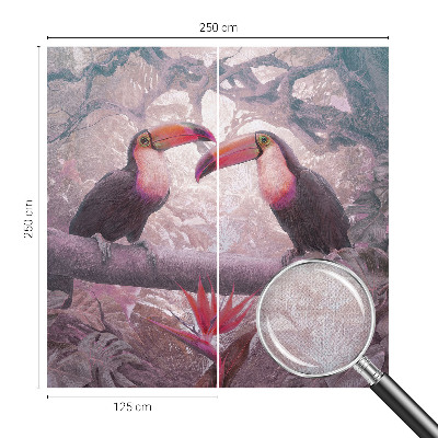 Carta da parati per cameretta coppia esotica