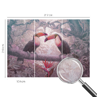 Carta da parati per cameretta coppia esotica