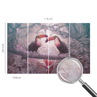 Carta da parati per cameretta coppia esotica