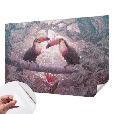 Carta da parati per cameretta coppia esotica