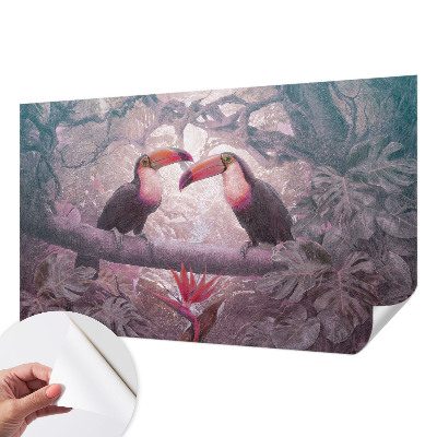 Carta da parati per cameretta coppia esotica