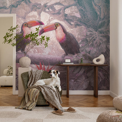 Carta da parati per cameretta coppia esotica