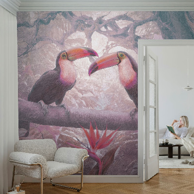 Carta da parati per cameretta coppia esotica