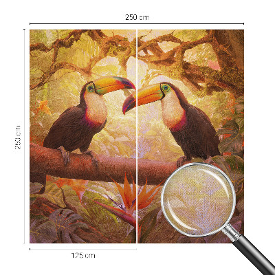 Fotomurale per cameretta Tucani colorati
