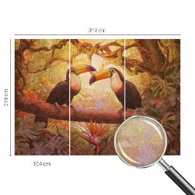 Fotomurale per cameretta Tucani colorati