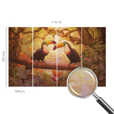 Fotomurale per cameretta Tucani colorati