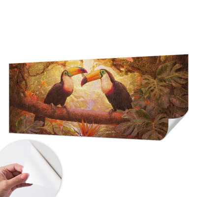 Fotomurale per cameretta Tucani colorati