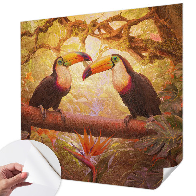 Fotomurale per cameretta Tucani colorati