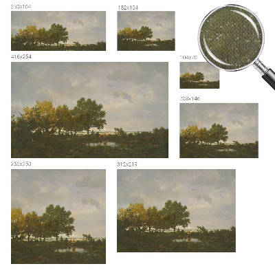 Carta da parati effetto profondità Paesaggio forestale