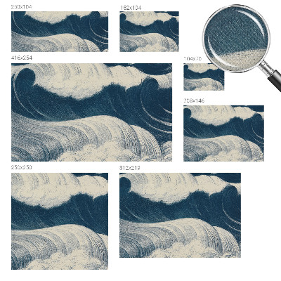 Carta da parati panoramica effetto 3D Onde del mare
