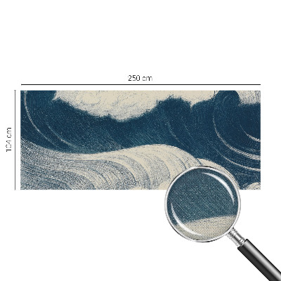 Carta da parati panoramica effetto 3D Onde del mare