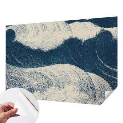 Carta da parati panoramica effetto 3D Onde del mare