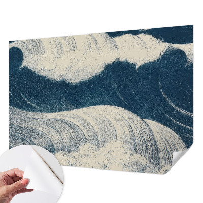 Carta da parati panoramica effetto 3D Onde del mare