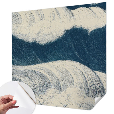 Carta da parati panoramica effetto 3D Onde del mare