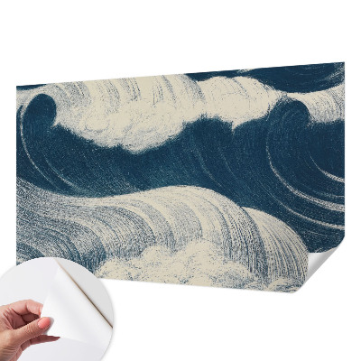 Carta da parati panoramica effetto 3D Onde del mare