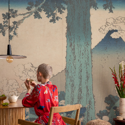 Carta da parati cameretta panorama montano