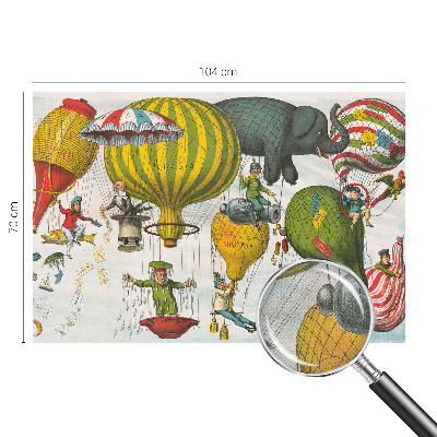 Carta da parati panoramica effetto 3D Viaggio in mongolfiera