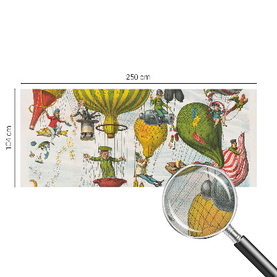 Carta da parati panoramica effetto 3D Viaggio in mongolfiera