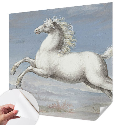 Carta da parati per cameretta Cavalli nel salto