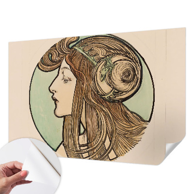 Carta da parati adesiva Ritratto Art Nouveau