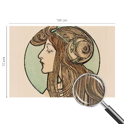 Carta da parati adesiva Ritratto Art Nouveau