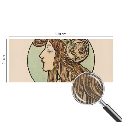Carta da parati adesiva Ritratto Art Nouveau