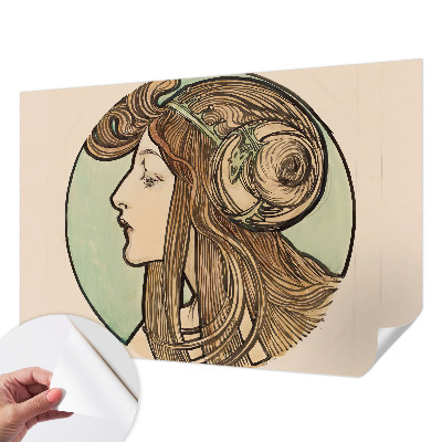 Carta da parati adesiva Ritratto Art Nouveau