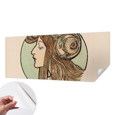 Carta da parati adesiva Ritratto Art Nouveau