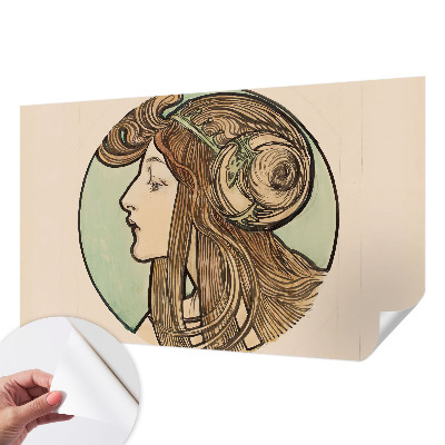 Carta da parati adesiva Ritratto Art Nouveau