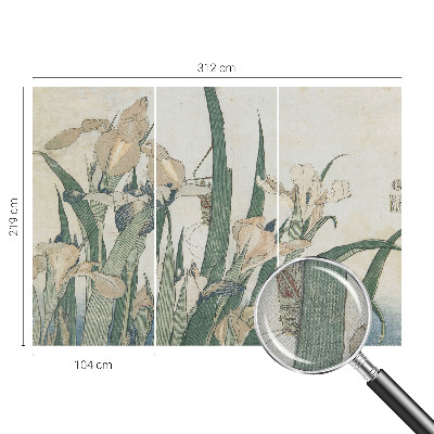 Fotomurale effetto 3D Iridi delicate