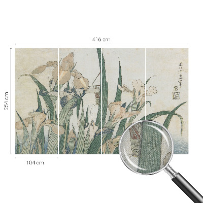 Fotomurale effetto 3D Iridi delicate