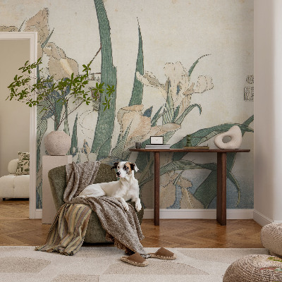 Fotomurale effetto 3D Iridi delicate