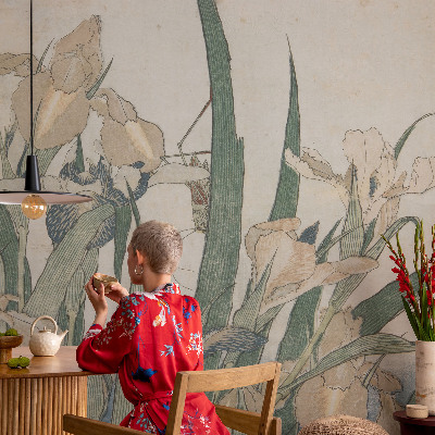 Fotomurale effetto 3D Iridi delicate