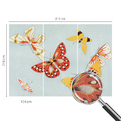 Carta da parati per cameretta Farfalle artistiche