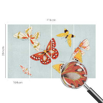 Carta da parati per cameretta Farfalle artistiche