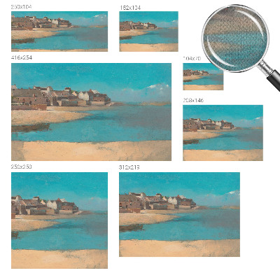 Carta da parati panoramica effetto 3D Un villaggio tranquillo
