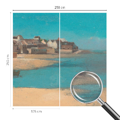 Carta da parati panoramica effetto 3D Un villaggio tranquillo