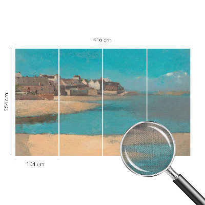 Carta da parati panoramica effetto 3D Un villaggio tranquillo