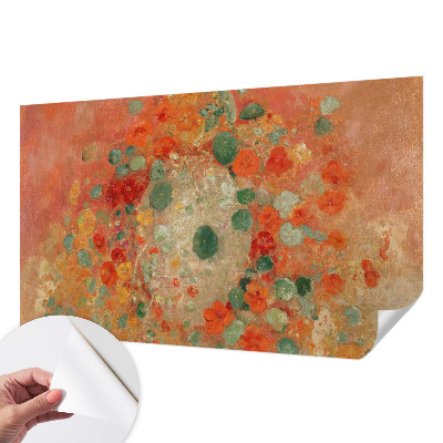 Carta da parati cameretta Fiori astratti