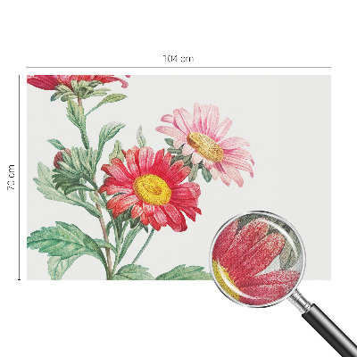 Carta da parati effetto profondità Fiori delicati