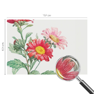 Carta da parati effetto profondità Fiori delicati