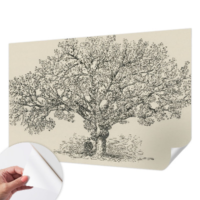 Carta da parati panoramica effetto 3D Illustrazione di un albero