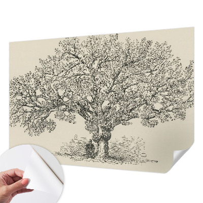 Carta da parati panoramica effetto 3D Illustrazione di un albero