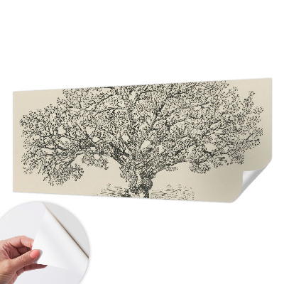 Carta da parati panoramica effetto 3D Illustrazione di un albero