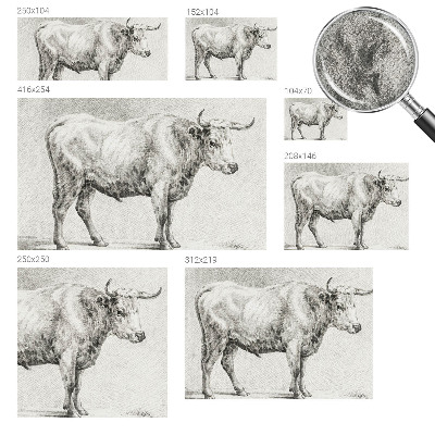 Carta da parati effetto profondità Matita Bull