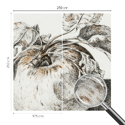 Carta da parati cameretta Foglie di melo