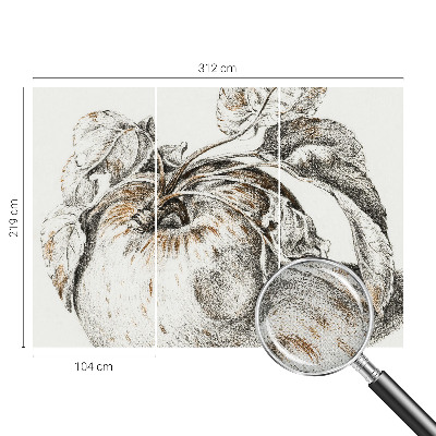 Carta da parati cameretta Foglie di melo