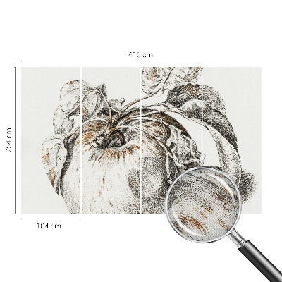 Carta da parati cameretta Foglie di melo