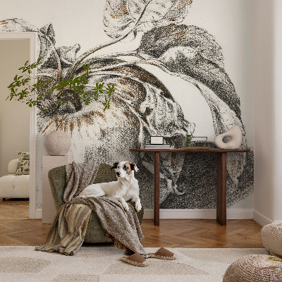 Carta da parati cameretta Foglie di melo