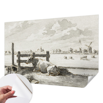 Carta da parati panoramica effetto 3D Idillio rurale